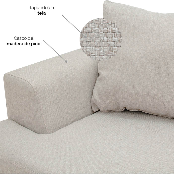 Love Tela Taupe Bria | Love Seat | salas